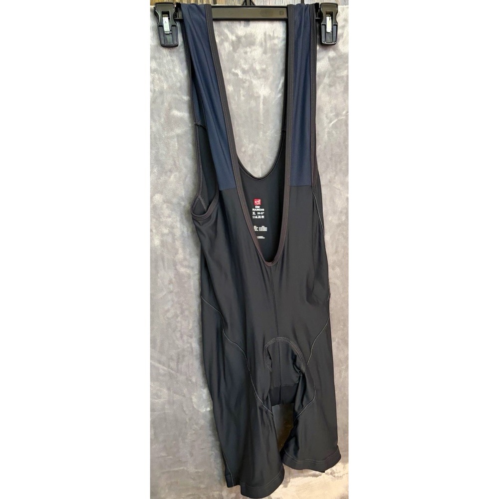 De Marchi Men's Padded Cycling Bib Shorts Black XL Solid Logo Polyamide Blend